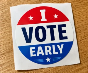 Free “I Vote Early” Sticker by Mail