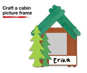Free JCPenney Kids Zone Cabin Picture Frame Craft