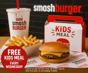 Free Kids Meal at Smashburger Every Wednesday
