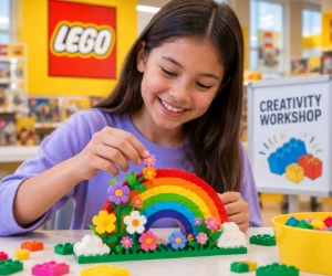 Free LEGO Blooming Rainbow Creativity Workshop for Kids
