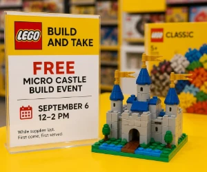 Free LEGO Micro Castle Build-and-Take Event on September 6