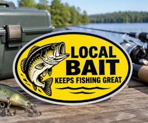 Free Local Bait Keeps Fishing Great Bumper Sticker