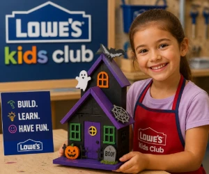 Free Lowe’s Kids Club Haunted House Workshop on September 12