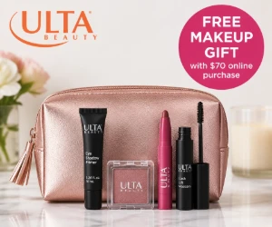 Free Makeup Gift With $70 Online Purchase at Ulta Beauty Today