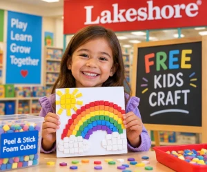 Free Mosaic Masterpiece Craft for Kids at Lakeshore on November 7