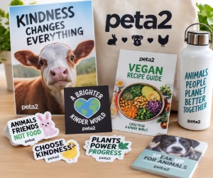 Free New Stickers, Posters & Vegan Recipe Guides from peta2!