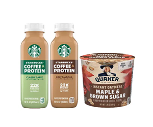 Free Quaker Oatmeal With Starbucks Coffee & Protein Purchase at Publix