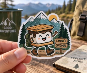 Free S'more's Outdoors Camping Sticker by Mail