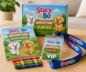 Free Stacy & Bo Adventure Club Kit With Activity Book and Crayons