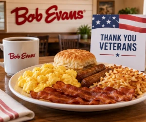 Free Veterans Day Meal at Bob Evans - Choose From 11 Homestyle Favorites