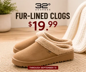 Fur-Lined Clogs for $19.99 at 32 Degrees - Cozy Slip-On Shoes for Cooler Days