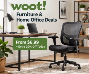 Furniture & Home Office Deals at Woot From $6.99 + Extra 20% Off Today