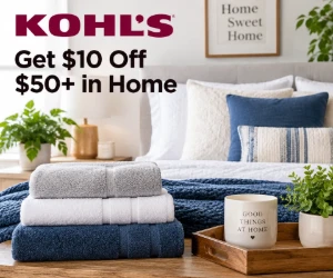 Get $10 Off $50+ in Home at Kohl’s