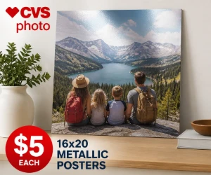 Get 16x20 Metallic Posters for $5 at CVS Photo - Big Wall Art for Almost Nothing