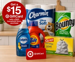 Get a $15 Target GiftCard With a $50 Household Items Purchase