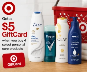 Get a $5 GiftCard When You Buy 4 Select Personal Care Products at Target