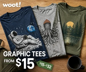 Graphic Tees From $15 at Woot - Cheap Picks for the Workweek Rotation