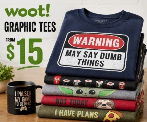 Graphic Tees From $15 at Woot - Humor Warning Included