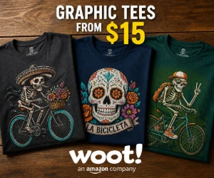 Graphic Tees From $15 at Woot - La Bicicleta Skullents Collection