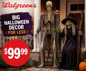 Groundbreaker Skeleton or Animated Witch for $99.99 at Walgreens - Big Halloween Decor for Less
