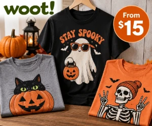 Halloween Graphic Tees With Spooky Designs From $15 at Woot