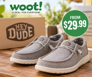 Hey Dude Shoes From $29.99 in Woot's One-Day Sale