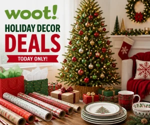 Holiday Decor Deals at Woot - Trees, Gift Wrap & Seasonal Extras for Less