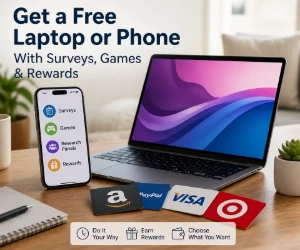 How to Get a Free Laptop or Phone With Surveys, Games & Rewards