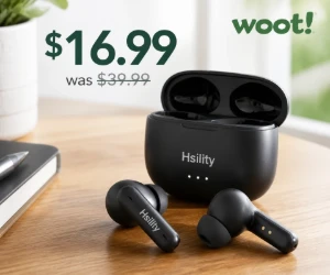 Hsility Bluetooth Earbuds for $16.99 at Woot, Down From a $39.99 Reference Price