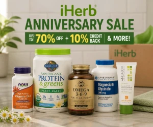 iHerb Anniversary Sale: Up to 70% Off + 10% Back on Wellness, 40%+ Flash Deals & More