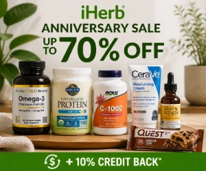 iHerb Anniversary Sale: Up to 70% Off + 10% Credit Back