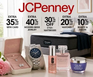 JCPenney Deals: Extra 35% With Card, Modern Bride Extra 40%, Mattresses 30% Off & More