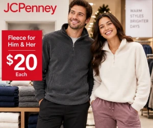JCPenney Fleece for Him & Her: Just $20 Each Today