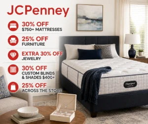 JCPenney Home & Jewelry Deals: 30% Off $750+ Mattresses, Extra 30% Off Jewelry & More
