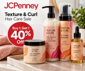 JCPenney Texture & Curl Hair Care Sale: Buy 1, Get 1 40% Off