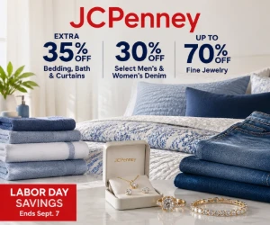JCPenney This Week: Extra 35% Off Bedding & Bath, 30% Off Denim, Up to 70% Off Fine Jewelry & More