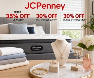 JCPenney This Week: Up to 35% Off Jewelry, 30% Off Mattresses & Custom Blinds + More
