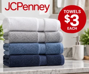 JCPenney Towels for Just $3 Each Today