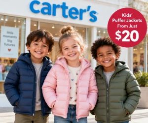 Kids' Packable Puffer Jackets From Just $20 at Carter's