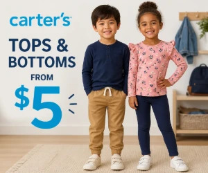 Kids’ Tops & Bottoms From $5 at Carter’s - Build More Outfits for Less