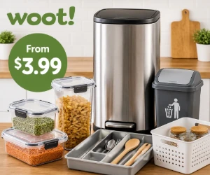 Kitchen Storage & Trash Cans at Woot From $3.99 - Organize the Kitchen for Less