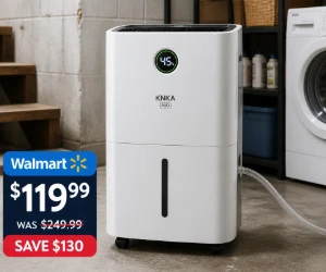 KNKA Pro Dehumidifier for $119.99 at Walmart - Save $130 on a 34-Pint Model