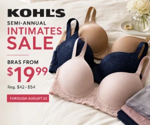 Kohl’s Semi-Annual Intimates Sale: Bras From $19.99