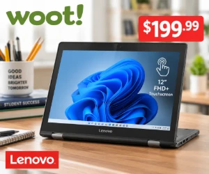 Lenovo 500w Yoga 12" FHD+ Touchscreen Laptop for Just $199.99 at Woot