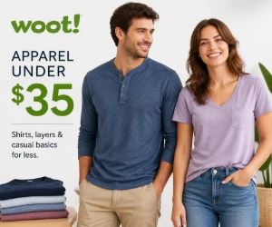 Men’s & Women’s Apparel Under $35 at Woot - Easy Wardrobe Basics for Less