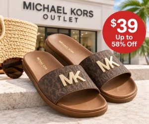 Michael Kors Outlet Palmer Logo Slide Sandals: Just $39, Up to 58% Off