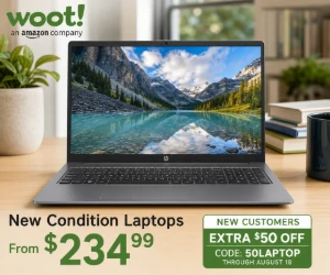 New Condition Laptops at Woot From $234.99