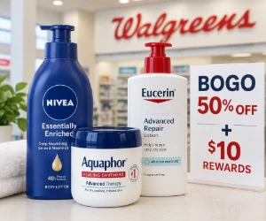 Nivea, Aquaphor & Eucerin BOGO 50% Off + $10 Rewards at Walgreens