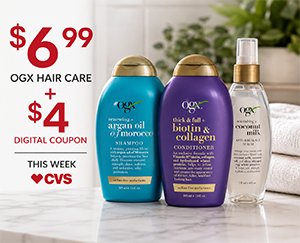 OGX Hair Care at CVS for $6.99 + $4 Digital Coupon