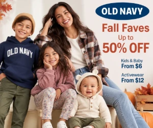 Old Navy Fall Faves: Up to 50% Off, Kids & Baby From $6, Activewear From $12 & More